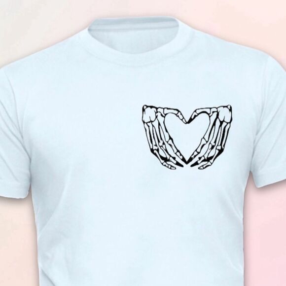 Skeleton Heart Tee, Unisex, Size Small-3XL - Picture 2 of 7